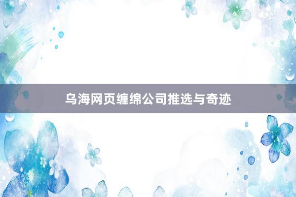 乌海网页缠绵公司推选与奇迹