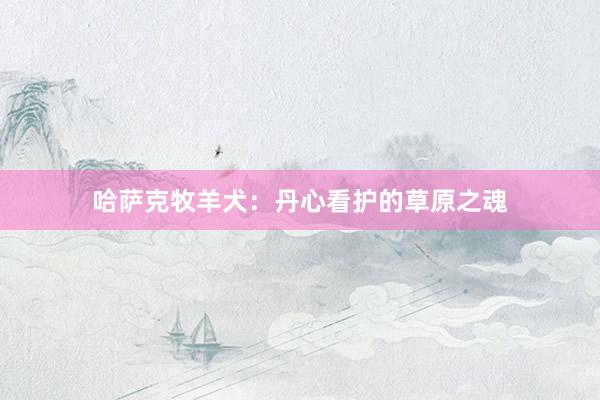 哈萨克牧羊犬：丹心看护的草原之魂